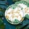 Baby Boy Golden Safari Jungle Animals Theme Party Supplies | 120 Pcs Disposable Paper Plates and Tableware Sets Serves 24 Guests